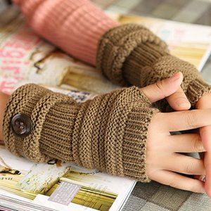 Ladies Fingerless Gloves Open fingers Knit Gloves